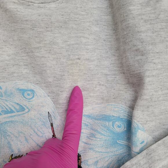 Vintage 1991 Native-American Shirt L/XL 23x28 Wrap-Around - Picture 8 of 16